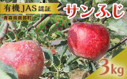 有機JAS認証 サンふじ りんご 約3kg 【和楽堂りんご養生農苑】 青森りんご リンゴ 林檎 アップル あおもり 青森 青森県 南部町 三戸 南部 果物 くだもの フルーツ オーガニック F21U-325