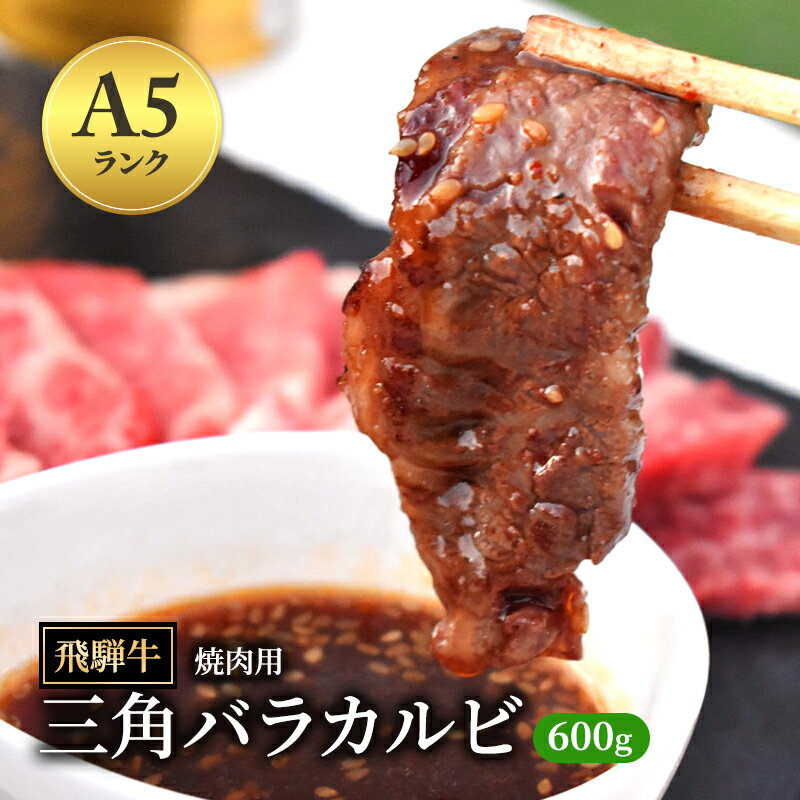 【ふるさと納税】飛騨牛 三角バラカルビ 焼肉 600g A5 希少部位 和牛 牛肉 お肉 カルビ 焼肉用 ｜A5 飛騨 飛騨高山 肉 牛 牛肉 ブランド牛 料理 夜ご飯 晩ご飯 和牛 焼き肉 焼肉 人気 ギフト 贈り物 お中元 お歳暮 お取り寄せ【岐阜県瑞穂市】