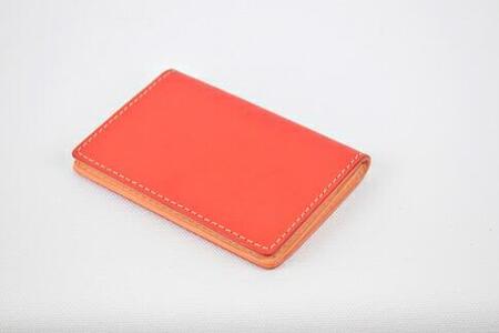 栃木レザー使用｜約30枚収納 本革名刺入れ｜Card holder 01｜レッド｜minca（全7色）