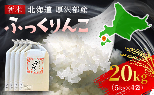 
【令和5年産新米】北海道厚沢部産ふっくりんこ20kg※2023年11月新米からお届け ASG029
