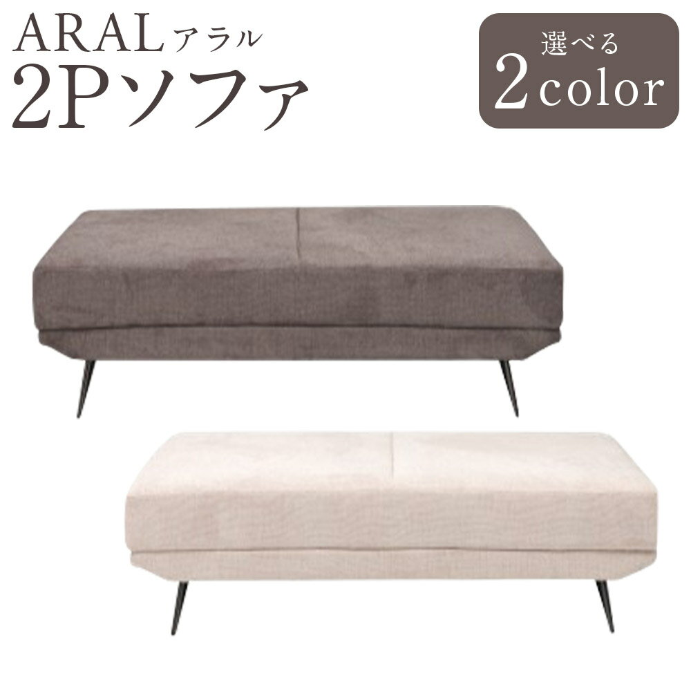 【ふるさと納税】【カラーを選べる】アラル 2Pソファ 2カラー DGY（ダークグレー）・BE（ベージュ） 1個 ソファ ソファー デイベッドタイプ 二人用 二人掛け 椅子 イス 家具 インテリア 福岡県 筑後市 送料無料