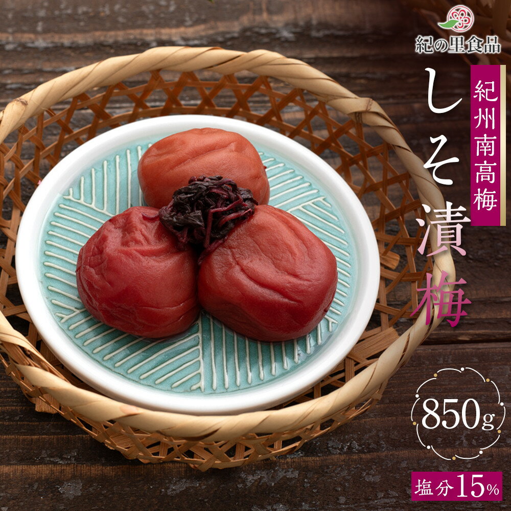 【ふるさと納税】紀州南高梅 しそ漬梅 850g×1箱 ［Kn4］ | 梅干 うめぼし 家庭用 梅 国産 食品 人気 梅干し 取り寄せ グルメ ご飯のお供 楽天ふるさと納税 和歌山県 高野町 和歌山県高野町 高野山