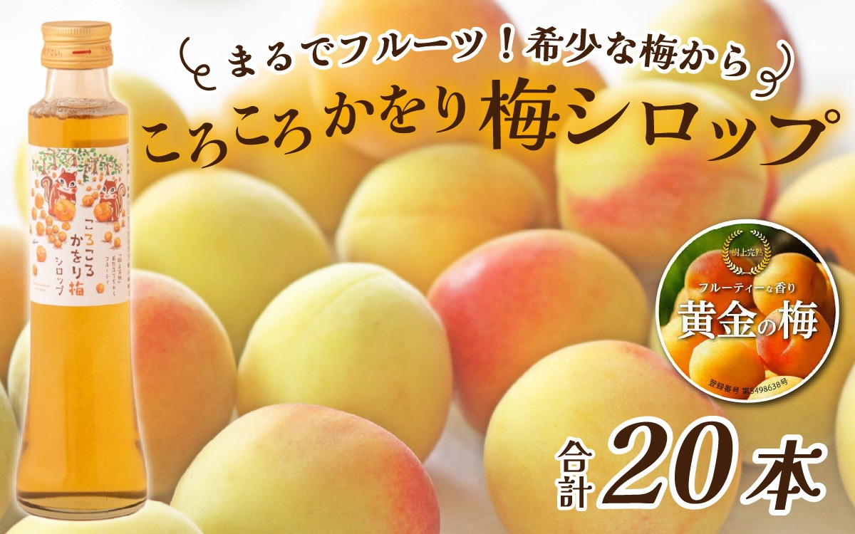 
            まるでフルーツ！希少な梅から「ころころかをり梅シロップ」20本 [I-178003] / 梅 うめ シロップ 加工品 調味料 ジャム 季節ジャム パン ジャムティー ヨーグルト 料理 手造り 詰合せ お取り寄せ 送料無料
          