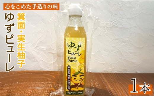 ＜数量限定＞箕面の実生ゆず使用！ゆずピューレ (1本・380g) 【m29-05-A】【手造りハンバーグの店】