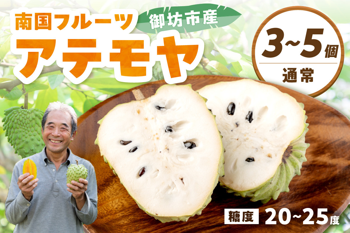 
                  テレビで紹介されました！御坊市産　南国フルーツ　アテモヤ　3～5個入り（1kg程度）≪先行予約≫2026年10月中旬頃から順次発送予定 ナイアシン（ビタミンB3）を多く含む。 安心、安全をモットーに栽培しています。 ビタミン群、 甘い、 タンパク質・カリウム・カルシウムを含む
                