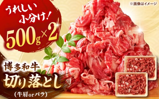 博多和牛 切り落とし 1000g[500g×2] ▼ 切り落し 1kg 国産 国産牛 博多 黒毛和牛 牛肉 煮物 カレー 炒め物 お祝い 御祝 切り落とし肉 牛 牛肉 国産 桂川町/株式会社 MEAT PLUS[ADAQ006]