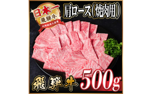 飛騨牛 肩ロース 焼肉 500g【1543801】