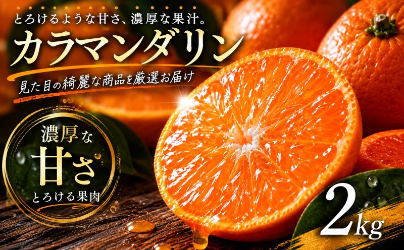 
                  【選び抜いた一箱】 ギュッと濃い甘さ 【カラマンダリン】 2kg 愛媛県産 【2027年4月上旬頃から順次発送】 | みかん 蜜柑 mikan 柑橘 果物 愛媛のみかん くだもの 贈答 フルーツ ご家庭用 数量限定 愛媛県産 ミカン 愛媛県 松山市
                