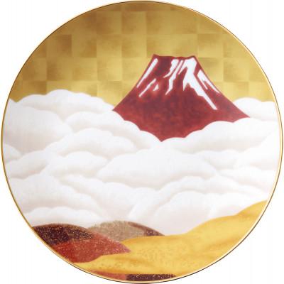 ふるさと納税 伊万里市 27.5cm額皿「赤富士」T778J/ST59120(皿立て付)(伊万里市)
