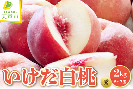 もも ( いけだ 白桃 ) 2kg フルーツ 果物 山形 桃