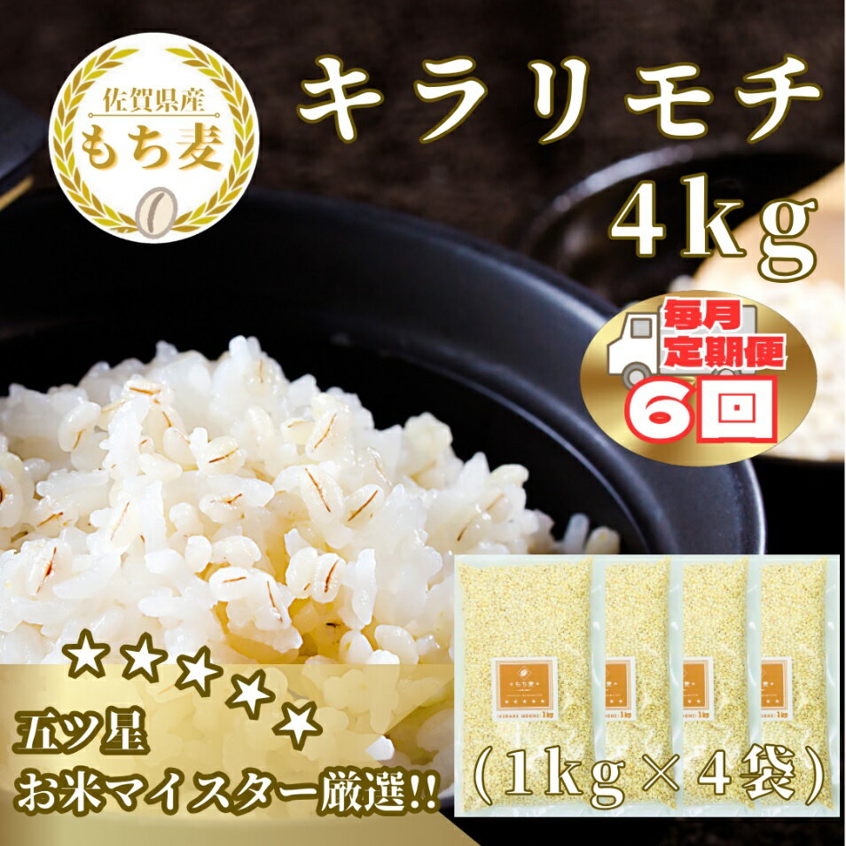 【ふるさと納税】【6回定期便】キラリモチ4kg もち麦 キラリ もち麦ごはん（CIC14）