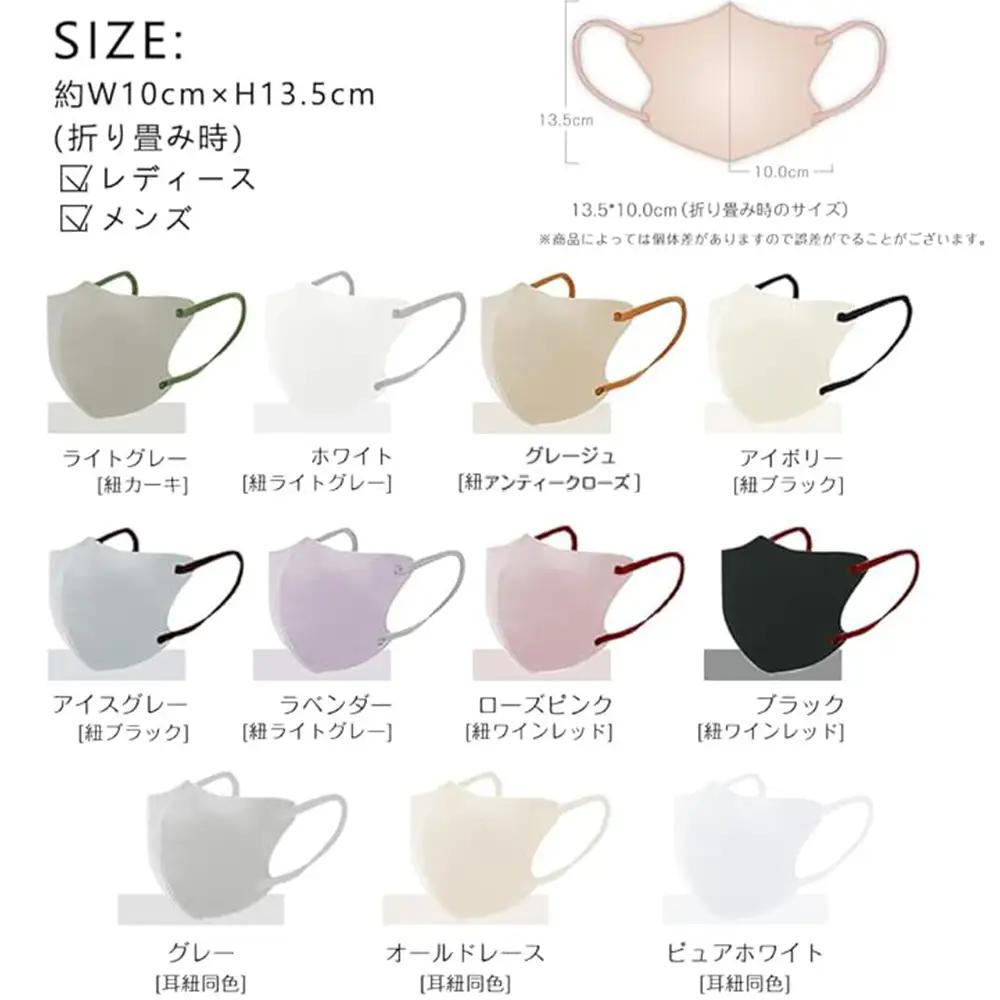 一木良品 ICHIBOKU 3Dマスク 60枚(10枚×6パック) [アイボリー] MAS20-3set_0243-006-T07-4