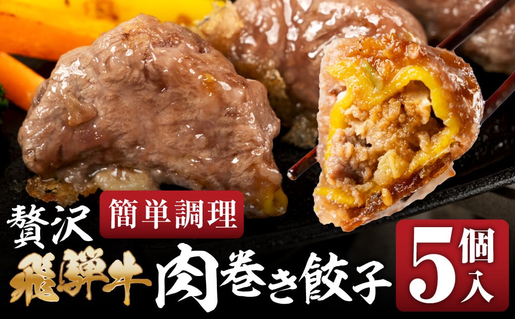 
            贅沢！飛騨牛 肉巻餃子 5個 餃子 ぎょうざ ギョウザ 飛騨牛 a5 赤身 もも モモ 肉 スライス 和牛 黒毛和牛 国産 冷凍 総菜 ごはん 晩酌 のお供に お取り寄せ オリジナル 冷凍 [mt1826] 15000円
          