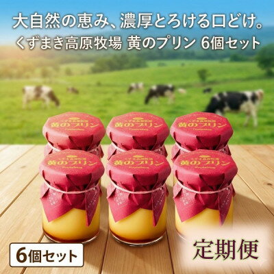 【ふるさと納税】【毎月定期便】くずまき高原牧場 黄のプリン 6個セット全6回【配送不可地域：離島】【4078696】