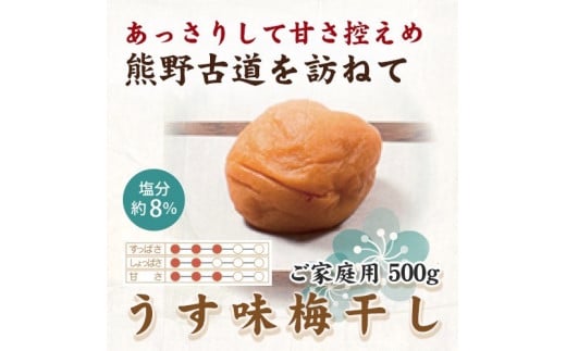 【ご家庭用】紀州南高梅 うす味梅 約500g 【US32】【準備でき次第、順次発送】