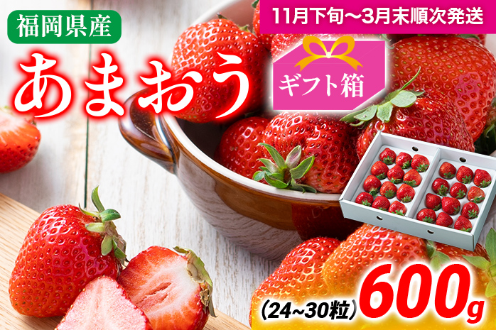 あまおう ギフト箱 約600g 苺 果物 フルーツ 冷蔵 箱入り ギフト 贈り物 送料無料 ※北海道・沖縄・離島は配送不可 大木町産 南国フルーツ CO006