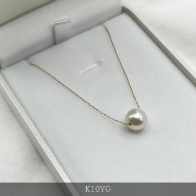 ふるさと納税 伊勢市 K10YG　アコヤ真珠　スルーペンダント　8ミリアップ　1666 |  | 02