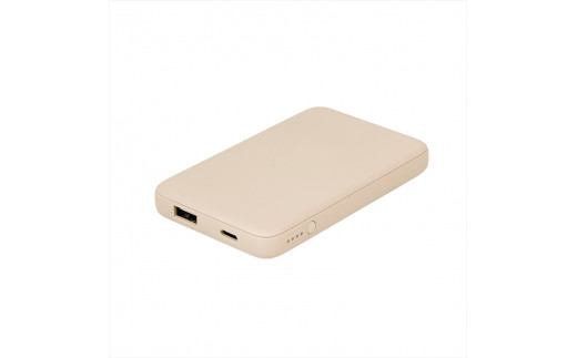 
Owltech USB Type-Cケーブル付属 小型軽量モバイルバッテリー 5000mAh USB Type-C入出力＋ USB Type-A出力 OWL-LPB5012-Rシリーズ サンドベージュ オウルテック 【 家電 】
