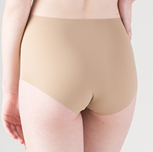 レディース【Smoon】深ばきショーツ1枚シームレス (06-38-BK-LL)　LLサイズ・BK