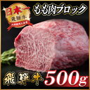 【ふるさと納税】飛騨牛　もも肉ブロック　約500g【配送不可地域：離島】【1530625】