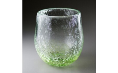 0872萩ガラス 耐熱ロック丸コップ オリーブグリーン