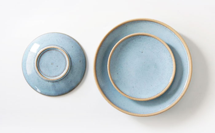 【波佐見焼】BLUE プレート 25cm 17cm ペアセット【奥川陶器】 [KB54]