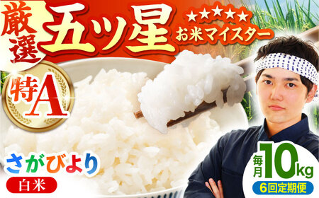 【全6回定期便】さがびより 白米 10kg（5kg×2袋）  [HBL042]白米 白米 白米 白米 定期 定期便