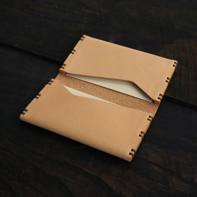 ふるさと納税 智頭町 名刺 / カード入れ 薄型中開き 牛ヌメ革