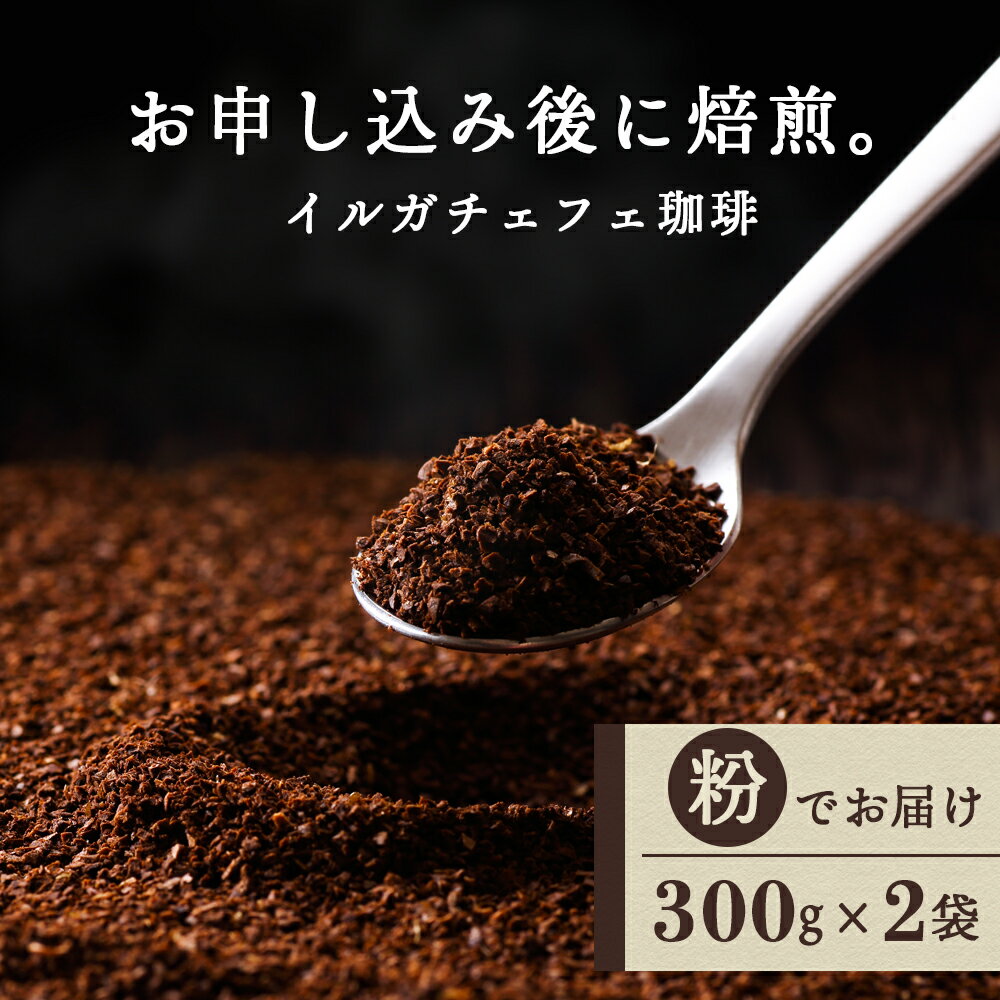【ふるさと納税】 イルガチェフェ（粉） 300g×2袋 自家焙煎珈琲 シングル ギフト ヤマフクコーヒー 北海道 中頓別コーヒー コーヒー豆 イルガチェフェ 珈琲 自家焙煎 粉 ふるさと納税 北海道 中頓別町