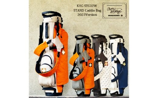 【カーボングレー×モノグラム】木の庄帆布 公式 キャディバッグ スタンド 軽量2.5kg 8型 3分割 メンズ レディース 限定 帆布  K-KHG-STG02W-【KinoshoTRANSIT】キャディ バッグ ゴルフ ゴルフバッグ 岡山県 倉敷市