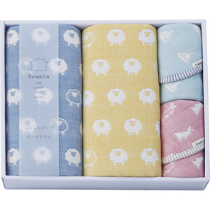 ふわら　六重織フェイスタオル・タオルハンカチセット_化粧箱入【G0605】_1404201