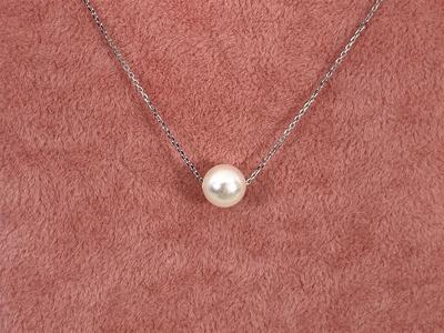 あこや真珠ペンダントK18 ホワイトゴールドチェーン