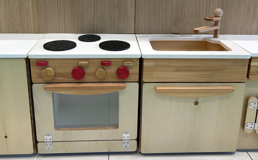 木のぬくもり　ままごとキッチン4種【洗濯機・冷蔵庫・レンジ調理器・流し台】＜出荷時期：受注発注のため、申込後2か月前後で出荷＞おもちゃ 玩具 収納 赤ちゃん おもちゃ 男の子 女の子 木製 ままごと 