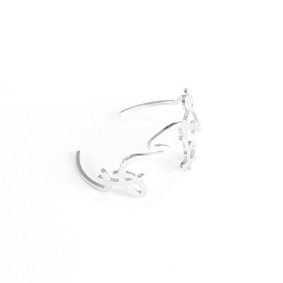 ふるさと納税 静岡市 【國廣沙織×三代目板金屋】Hiraganaバングル　ありがとう　シルバーSサイズ　1個 |  | 02