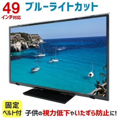 ふるさと納税 和泉市 49MBL5　49インチ用　テレビ画面保護パネル　ブルーライトカットタイプ　位置調整用スペーサー付