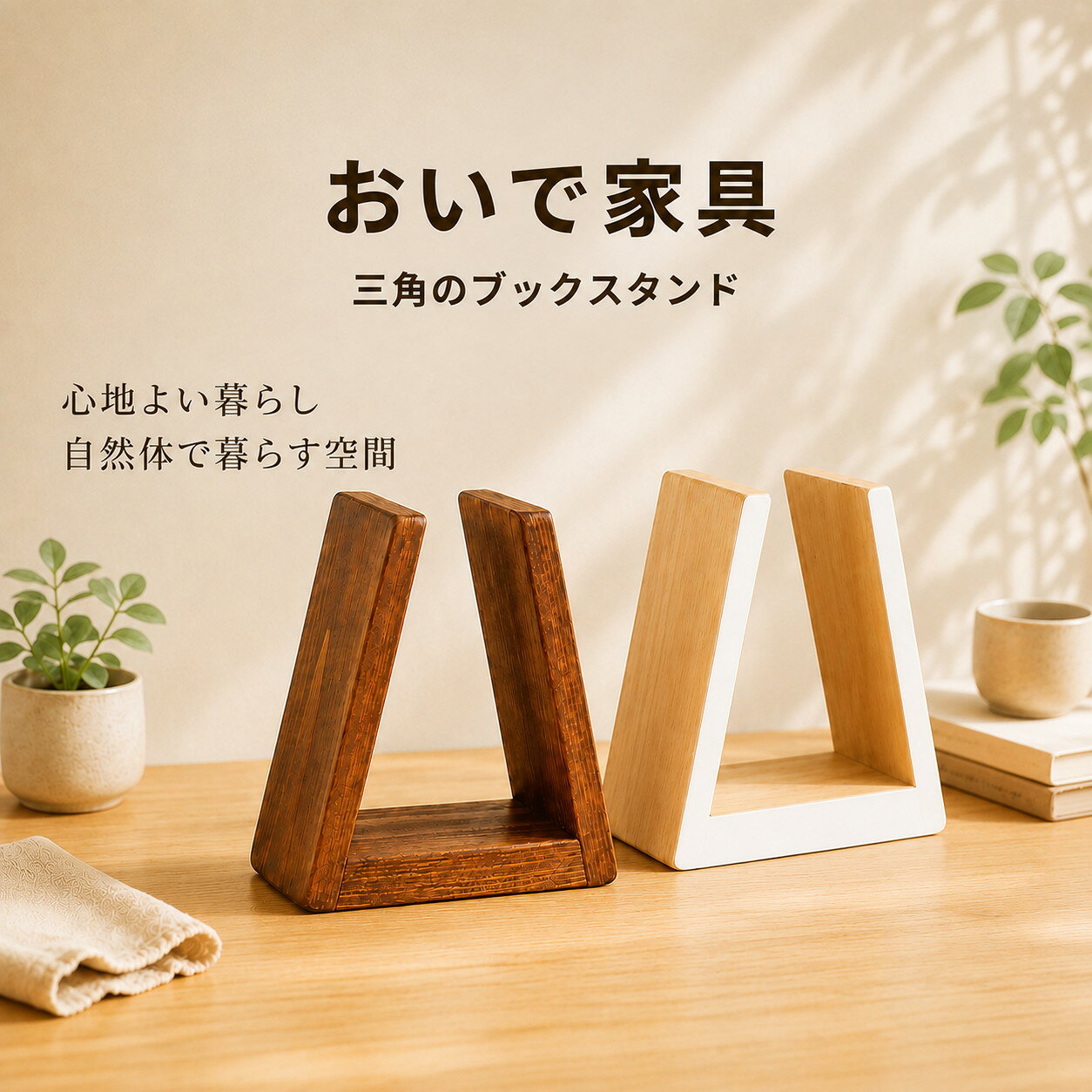 【ふるさと納税】 三角のブックスタンド【受注生産商品】 ふるさと納税 人気 おすすめ ランキング アンティーク 木製 おしゃれ インテリア 家具 北海道 美幌町