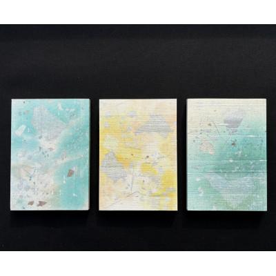 ふるさと納税 中野市 箔アートプレート　2Lサイズ3枚選-3