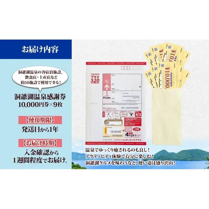 旅行 宿泊 クーポン 9万円分 感謝券 洞爺湖 温泉 旅行