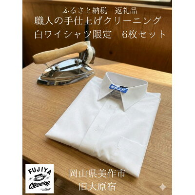 【ふるさと納税】シミ抜き&手仕上げクリーニング「6枚セット」白ワイシャツ限定 THE TIMELESS TICKET【1719351】