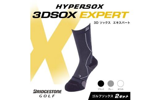 ブリヂストンゴルフ ゴルフ ソックス レギュラー丈 ブラック 2足 靴下 くつした ブリヂストン プロ向け スポーツ 3Dソックス  エキスパート EXPERT 靴下 ソックス 健康 定番機能 機能性
