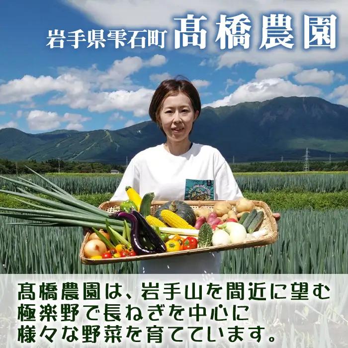 雫石町極楽野 長ねぎ 2kg以上（目安本数：約20本）土なし｜新鮮野菜を産地直送！「高橋農園」