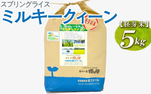 
【新米】スプリングライス ミルキークィーン (胚芽米) 5kg | 米 こめ コメ 5キロ 胚芽米 ミルキークイーン みるきーくいーん 古河市産 茨城県産 取り寄せ お取り寄せ ギフト 贈答 贈り物 プレゼント お中元 お歳暮 茨城県 古河市 直送 農家直送 産地直送 送料無料 _BI47
