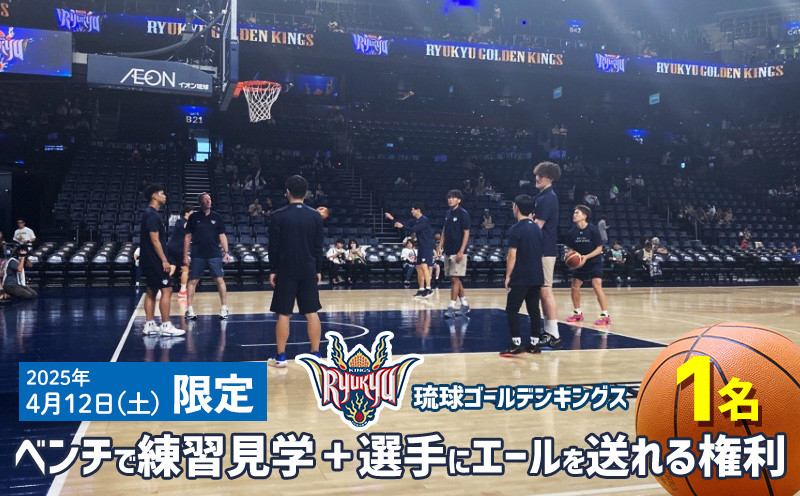 
            【2025年4月12日(土)】琉球ゴールデンキングスベンチで練習を見られる＋選手にエールを送れる権利 バスケ バスケットボール トレーニング 見学 貴重 体験 応援 ファン イベント 限定 思い出 記念 お祝い スポーツ ご褒美 沖縄アリーナ キングス 人気 沖縄県 沖縄
          