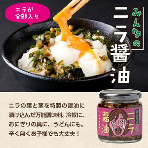 K01031 あの人へ送りたい！「必然のニラ醤油」大分市産ニラ100%使用 ギフトボックス 3本セット