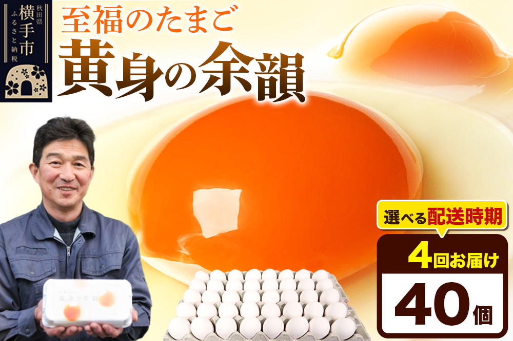 
            《定期便4ヶ月》黄身の余韻 40個（業務用）
          