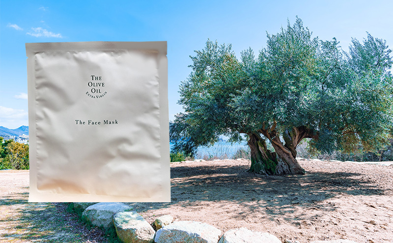 ご褒美 フェイスマスク 1枚(27ml) 小豆島産オリーブ果実から搾油した美容オリーブオイル配合 美容 マスク