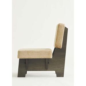 【コーデュロイベージュ×フレームブラック】 高品質な一人掛け組み立てソファ