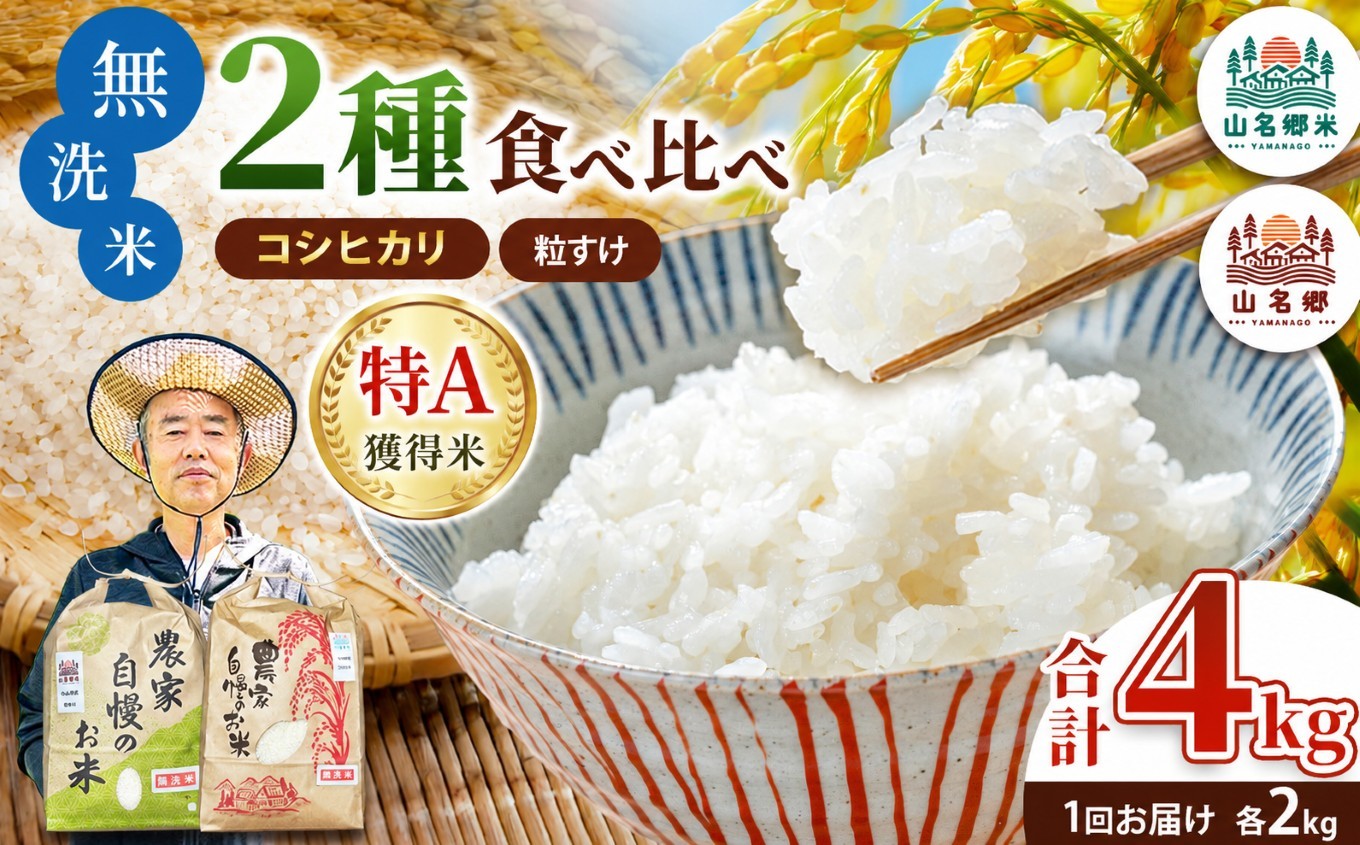 
                  新米 【 特A 】無洗米 令和8年産 君津市小山野産 食べ比べセット 2kg×2種 合計4kg | チョイス限定 メディアで紹介 ！ コシヒカリ 粒すけ あかかげ農園 山名郷米 千葉稲作 こしひかり 千葉県産 むせんまい 米 コメ こめ お米 千葉県 君津市 きみつ
                