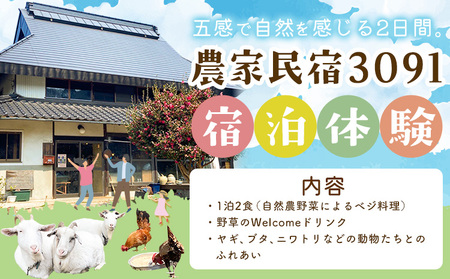 農家民宿 宿泊体験 1泊2食 宿泊