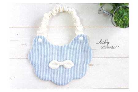 さわやかストライプなゴム紐スタイ ／ ベビー 赤ちゃん 用品 グッズ 山口県 No.130